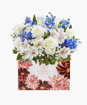 new born wishes bag arrangement online flower delivery Dubai and Abu Dhabi
