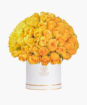 Yellow Roses in Box