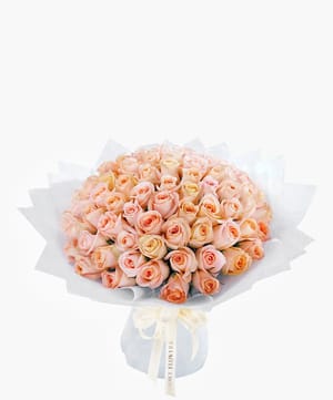 Peach Roses Bouquet