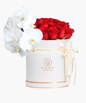 Rose With Phalaenopsis White