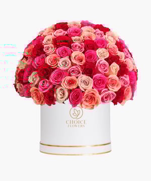 shining love box arrangement online flower delivery Dubai and Abu Dhabi