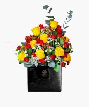 Yellow and Red Roses