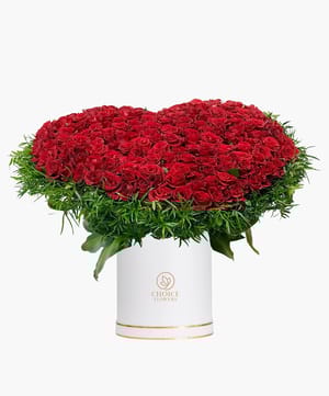 Choice Red Rose Heart