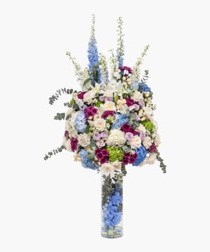 azure imperial vase luxury flowers online flower delivery Dubai and Abu Dhabi
