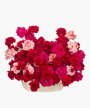 velvet romance basket luxury flowers online flower delivery Dubai and Abu Dhabi