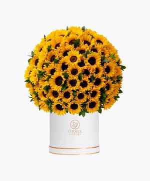 sun crown box luxury flowers online flower delivery Dubai and Abu Dhabi