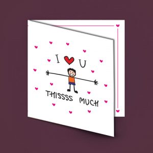 I Love You Message Card