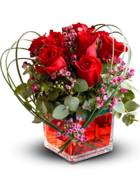 A Vase Of Romantic Red