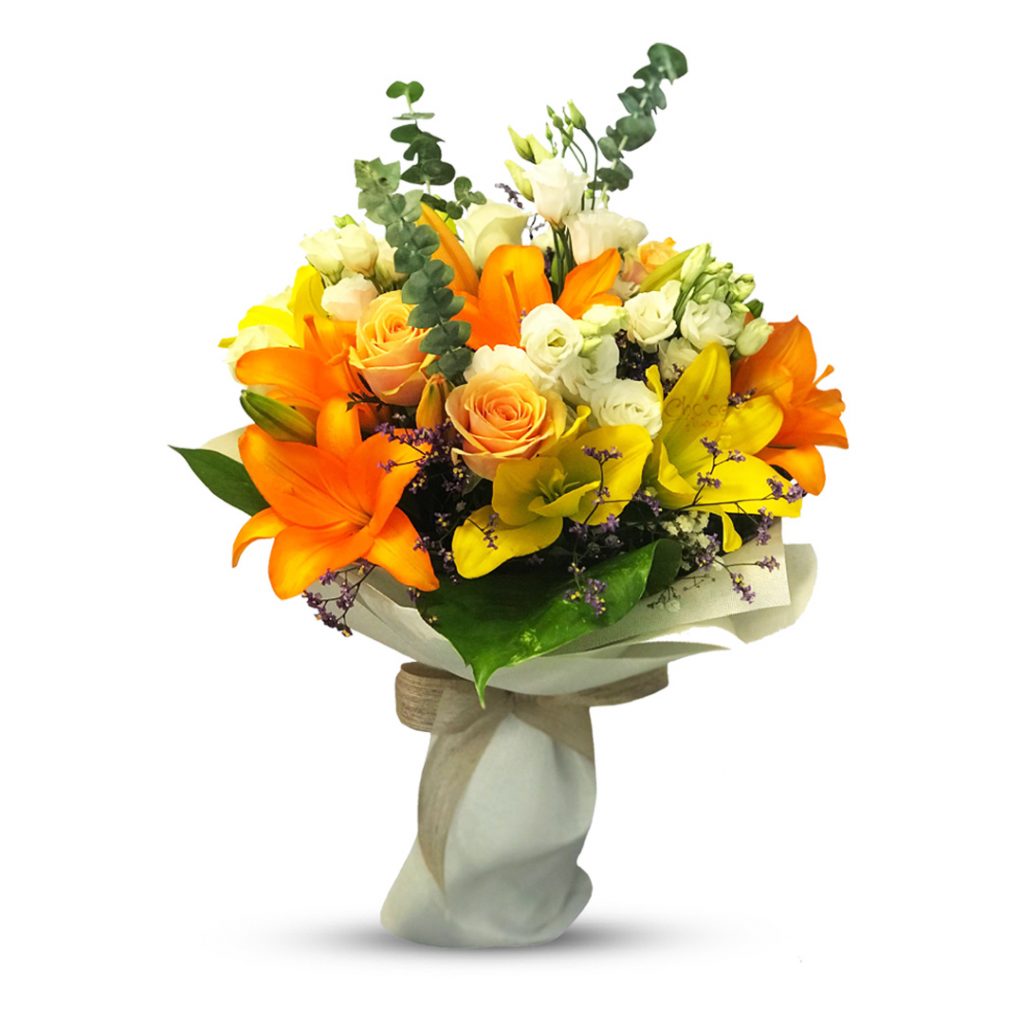 Mixed Colour Flowers Hand Bouquet It's Your Day