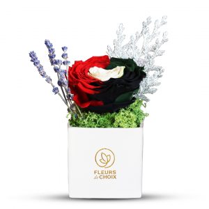 UAE Forever Rose in White Vase