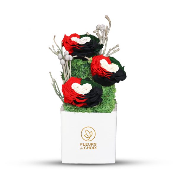 UAE National Day Forever Rose White Vase