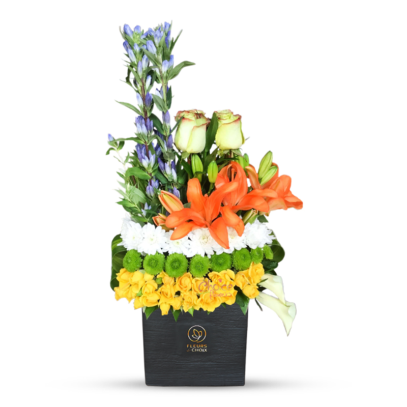 Mixed Flower Arrangement | Blooming Love Arrangement Online