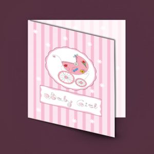New Baby Girl Message Card