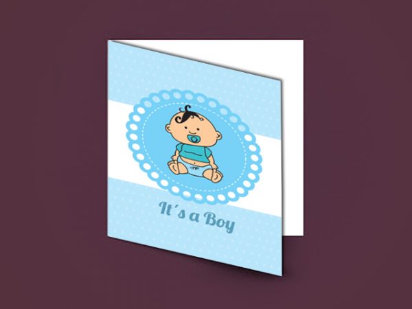 New Baby Boy Message Card