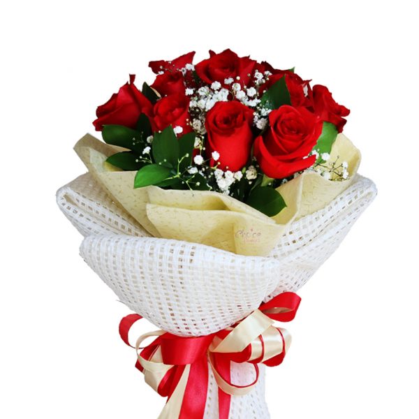 Premium Red Roses with Green Fillers Zoom 1