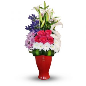 Deeply Devoted in Red Vase