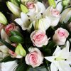 Pink Roses and White Lilly Bouquet Zoom 2