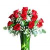 Valentine Roses in Glass Vase Zoom 1