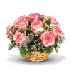 Pink Roses in Basket