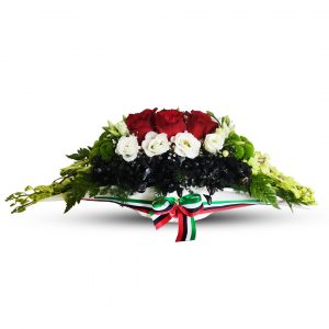 UAE National Day Flower in White Vase