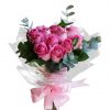 Pink Rose Hand Bouquet Zoom 1