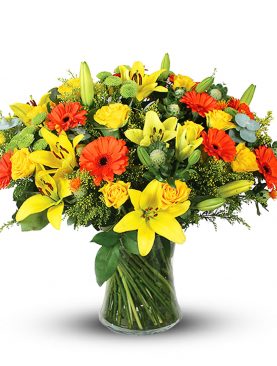 Mix Flower With vase
