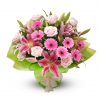 Pink Mixed Flowers Hand Bouquet