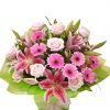 Pink Mixed Flowers Hand Bouquet Zoom