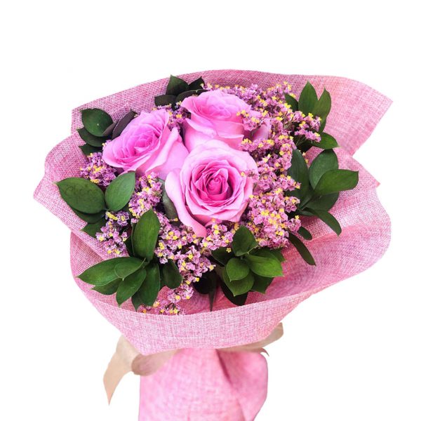 Light Pink Roses with Green Fillers Zoom 1