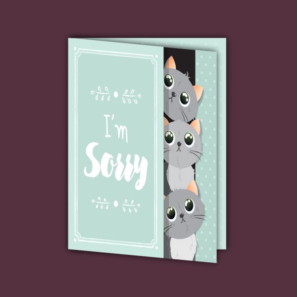 Sorry Message Card