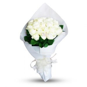 White Roses Hand Bouquet
