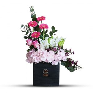 Sweetest Bloom in Black Vase