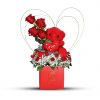 Love You Forever in Red Vase