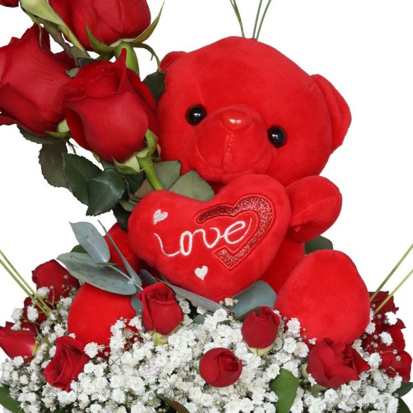 Love You Forever in Red Vase - Zoom 2