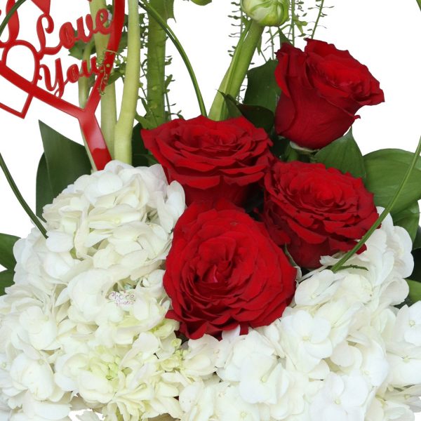 Happy Valentine in Red Vase - Zoom 2