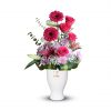 Splendid Mixed Flower Bouquet in White Vase