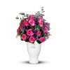 Pink Fusion in White Vase