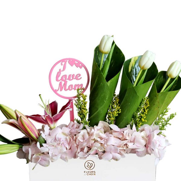 Happy Mother's Day Special in White Vase Zoom 1