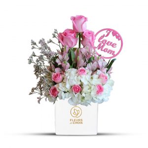 Love Abundance in White Vase