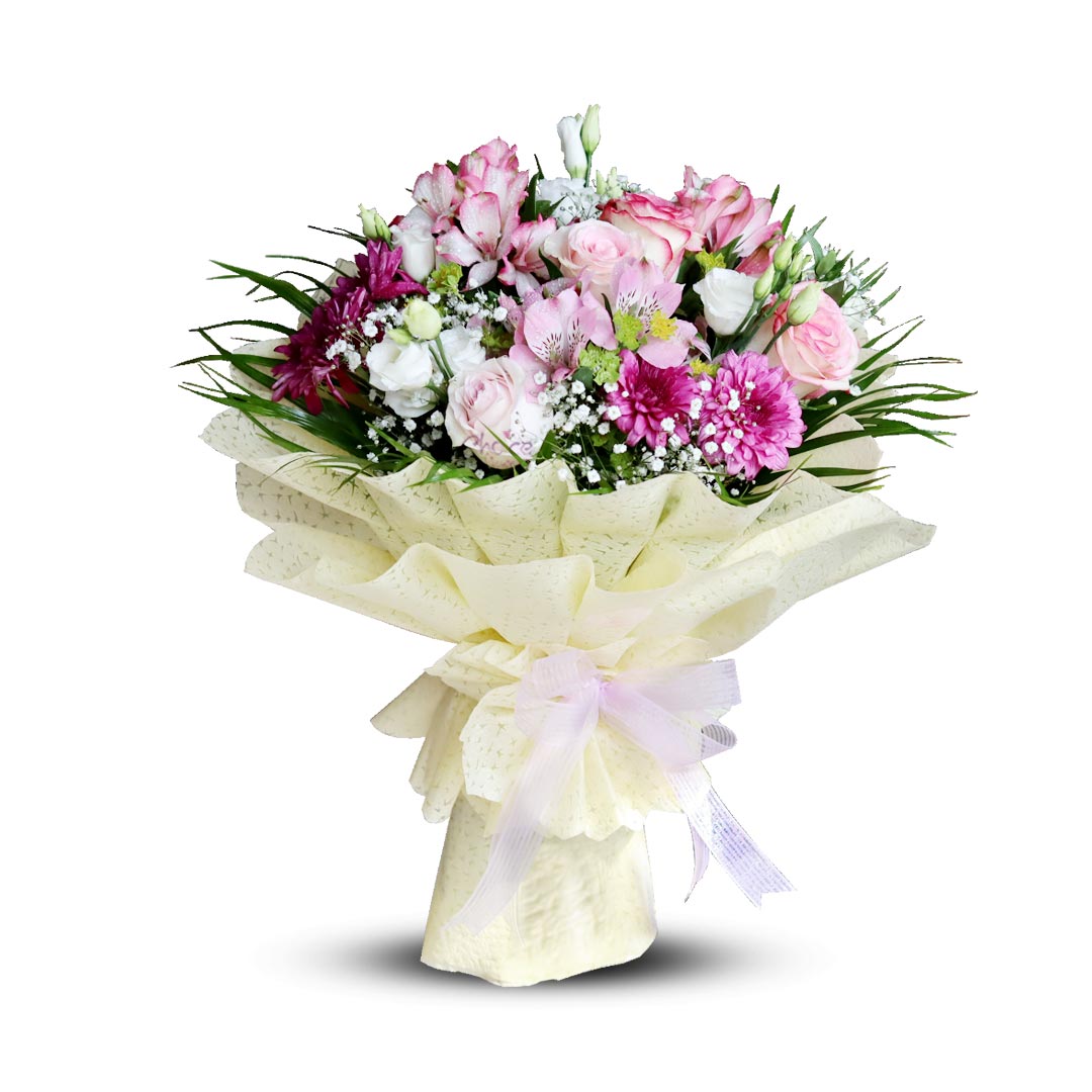 Keep Smiling Mixed Hand Bouquet | Flower Delivery Abu Dhabi