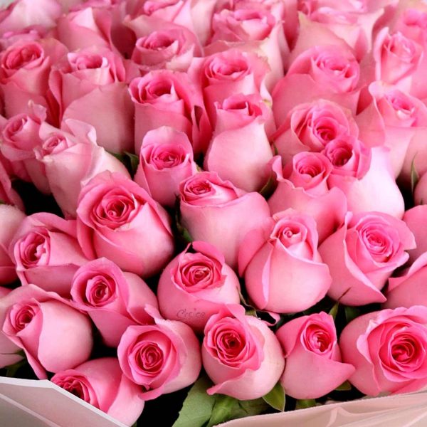 75 Pink Roses Hand Bouquet Zoom 2