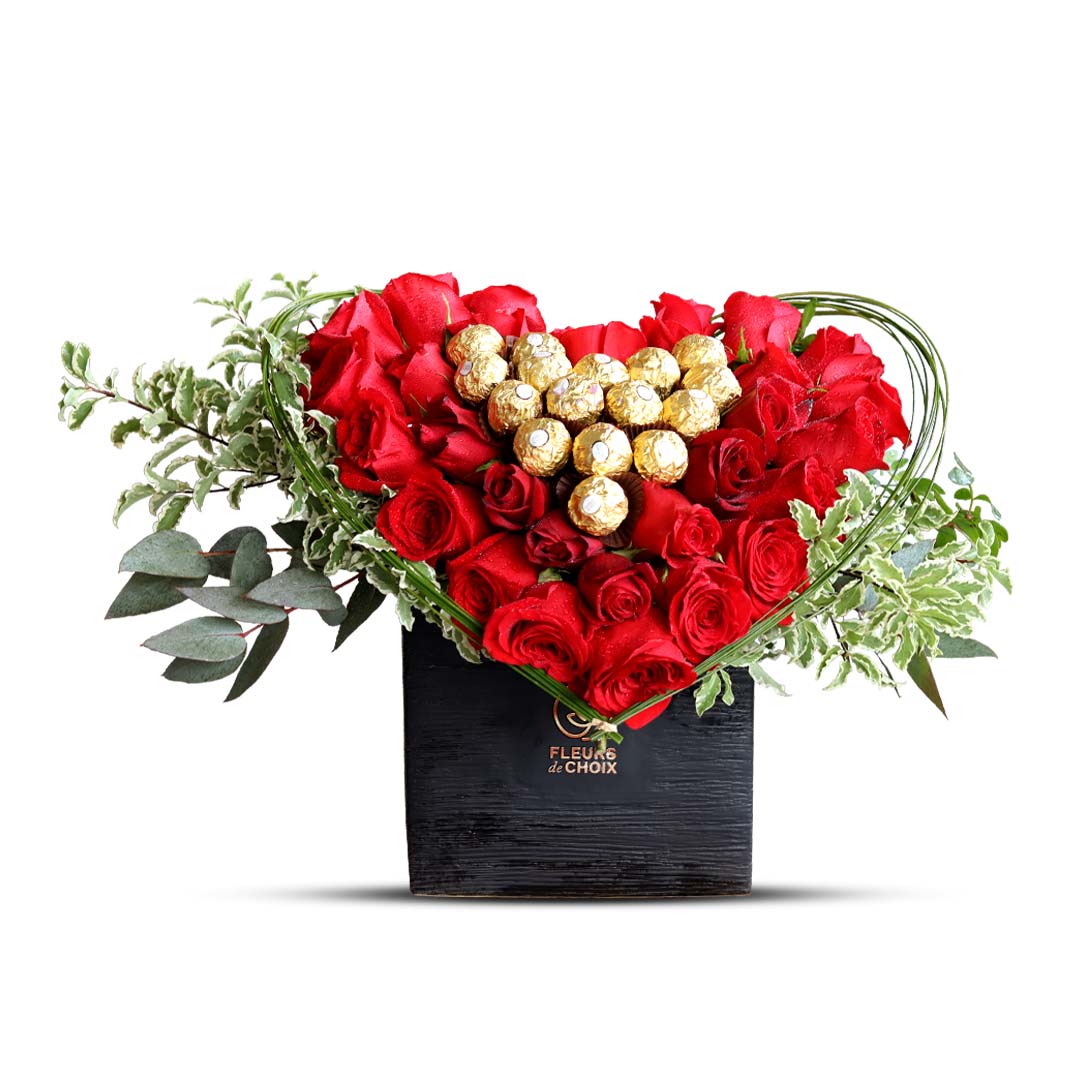 Heart Shape Bouquet Premium Delivery Abu Dhabi, UAE