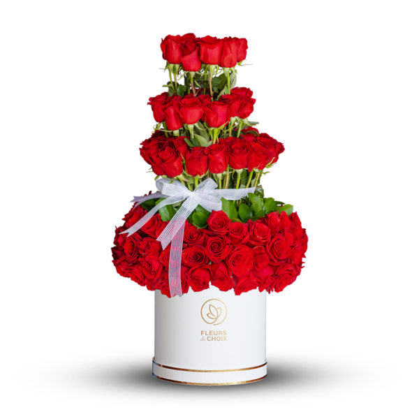 Red Roses Tower Arrangement