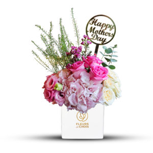 Mother's Day Mixed Flower Arrangement in White Vase