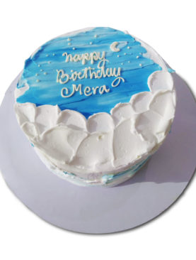 Blue Vanilla Birthday Cake