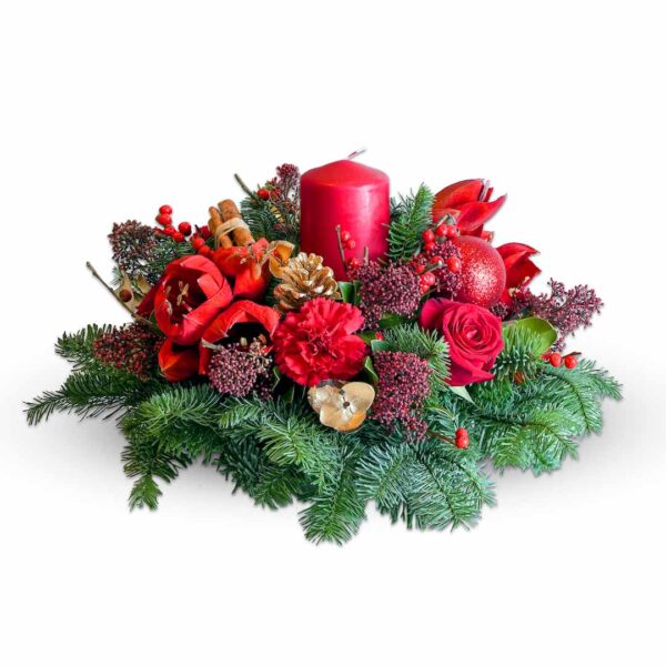 Red-candle-xmas-flower-box