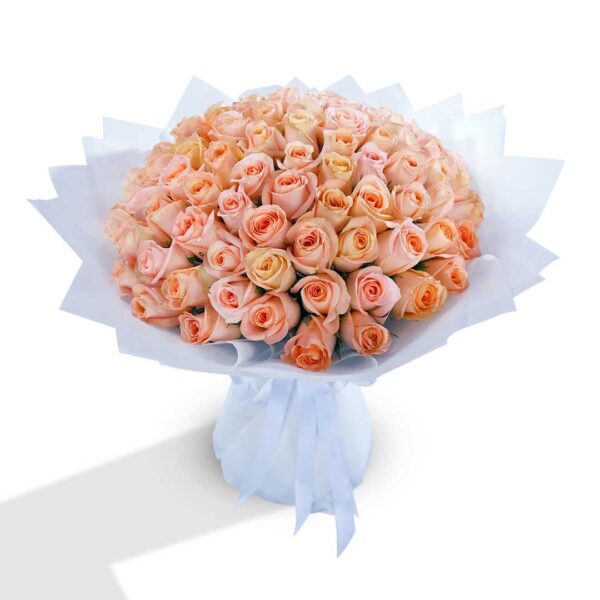 Peach-rose-bouquet