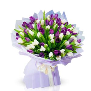 Purple-tulip-bouquet
