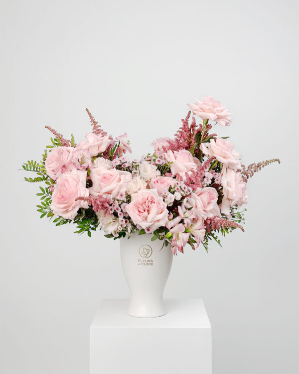 Pink Bloom Vase Flower Arrangement