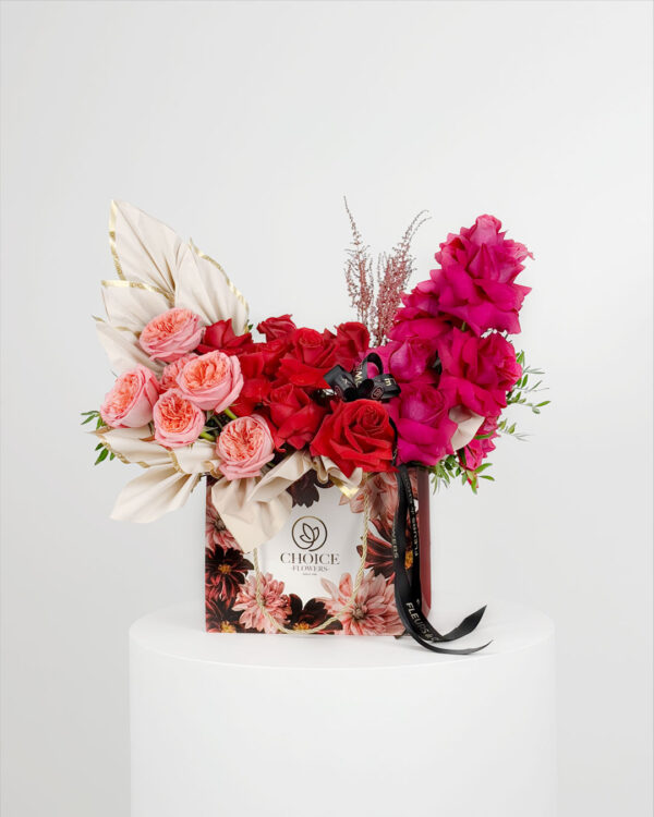 RoseGlow Bag Arrangement